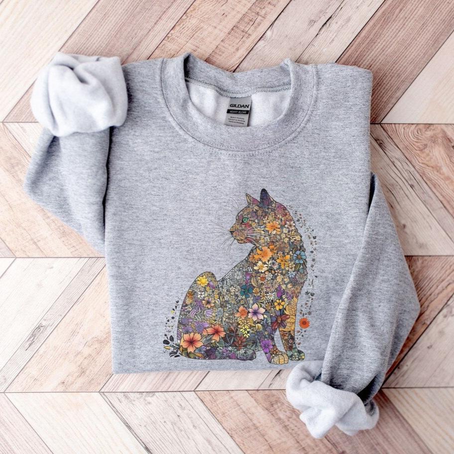 Floral Cat Sweater