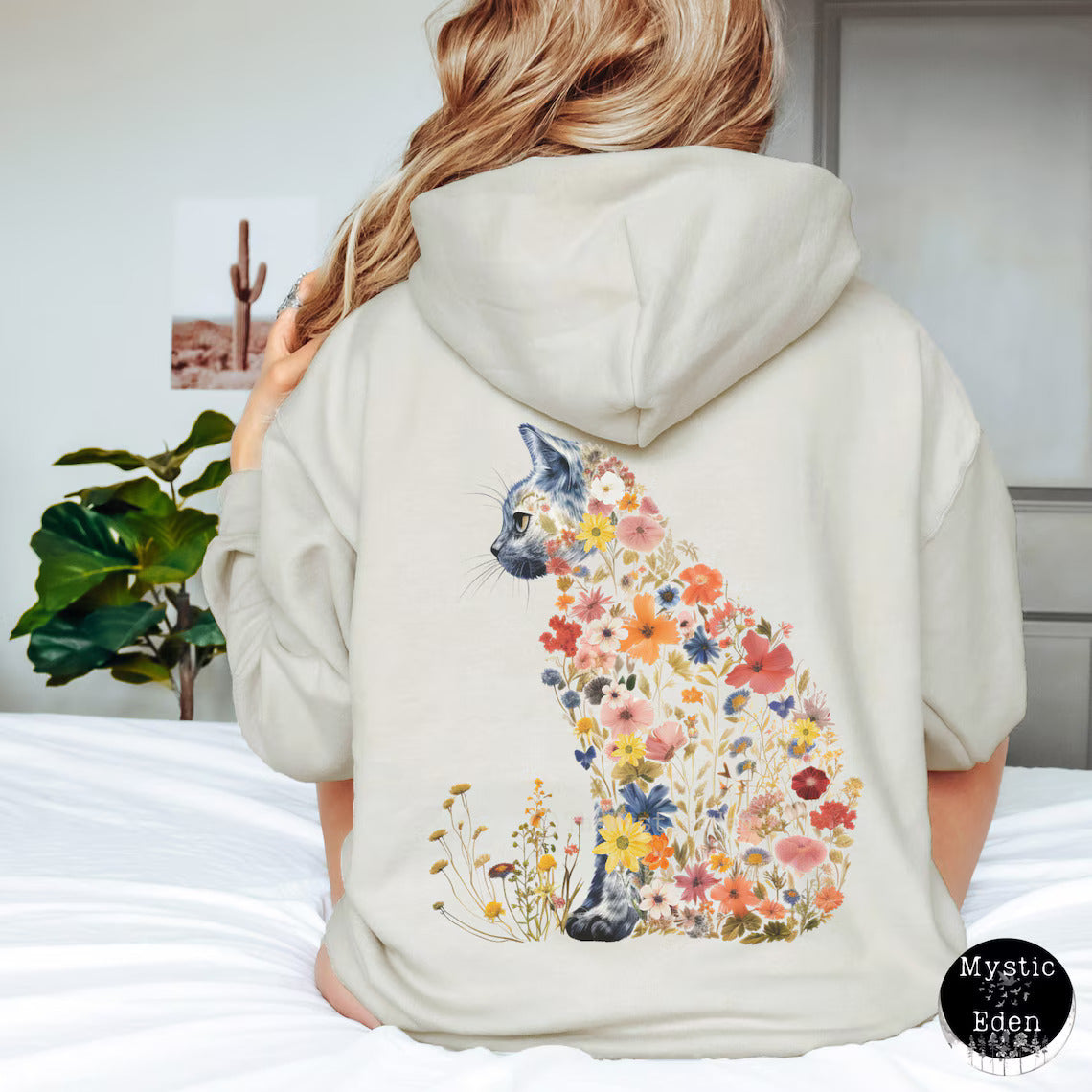 Floral Cat Hoodie