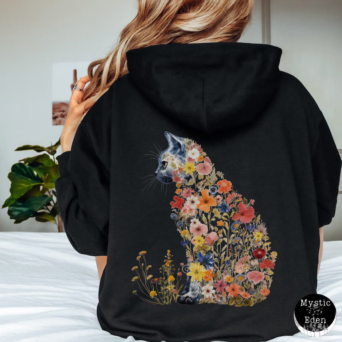 Floral Cat Hoodie