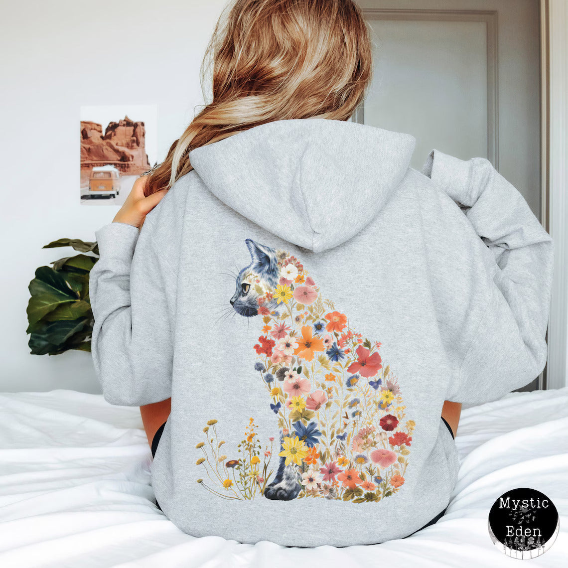 Floral Cat Hoodie