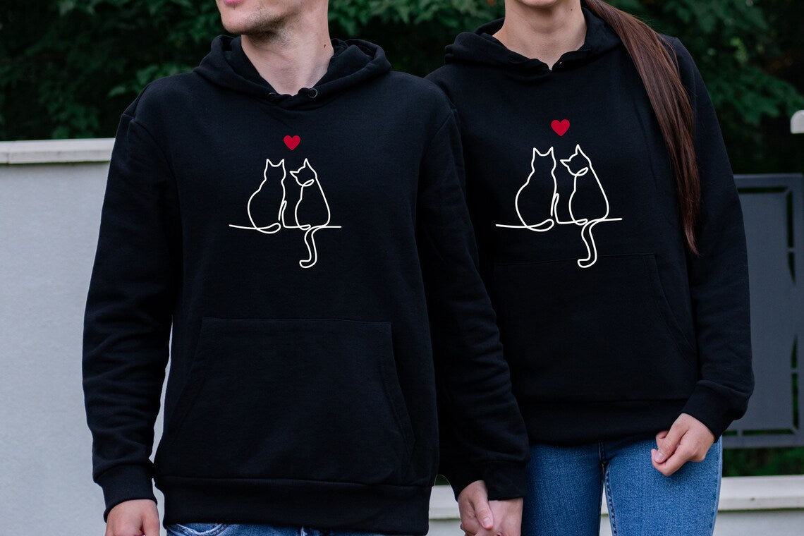 Couple Cat Hoodie