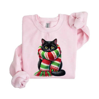 Scarf Cat Christmas Sweatshirt